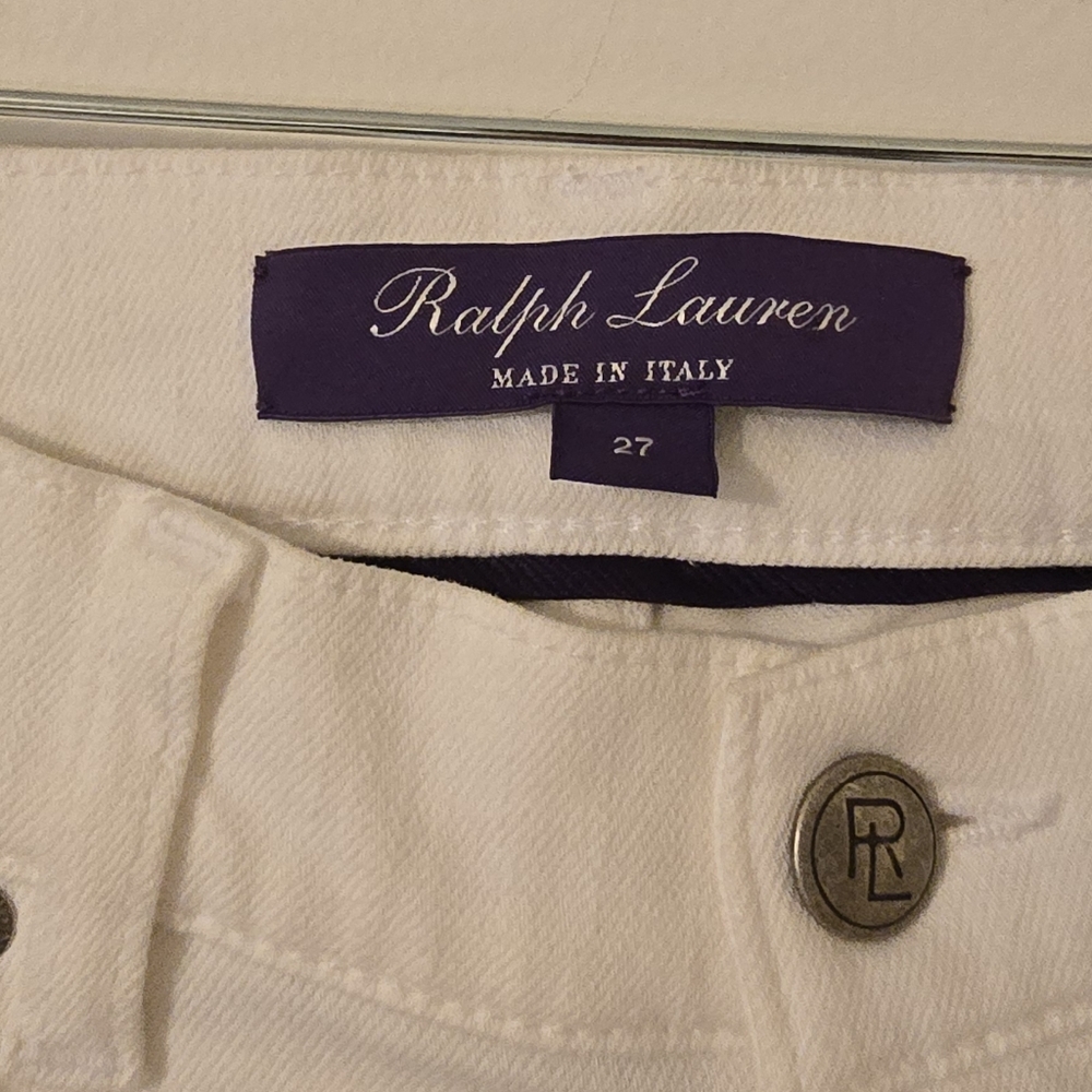 Ralph Lauren Purple Label Women's White Slim Fit Jeans 27 - Picture 2 of 9